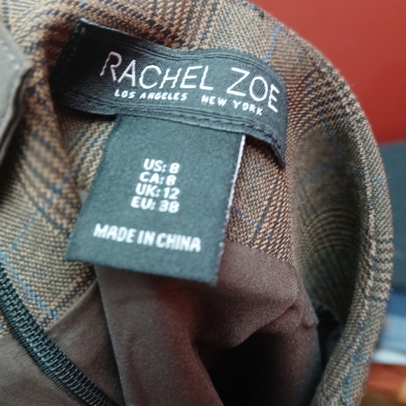 Rachel Zoe Brown Plaid Skirt - Picture 6 of 8